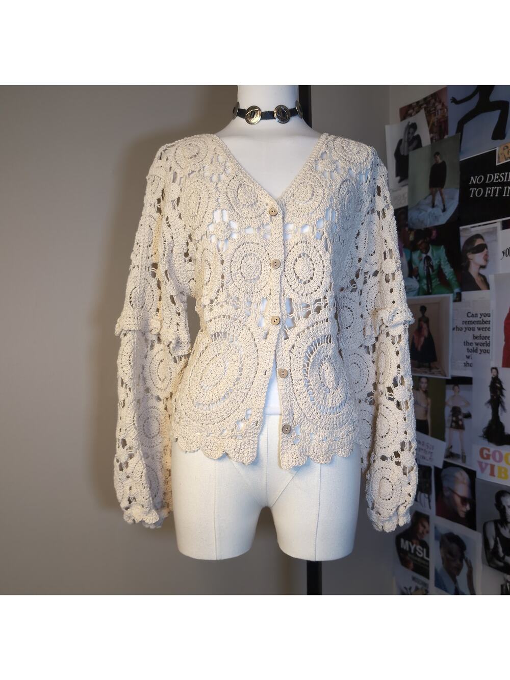 Crochet Deadstock Cardigan Cottagecore